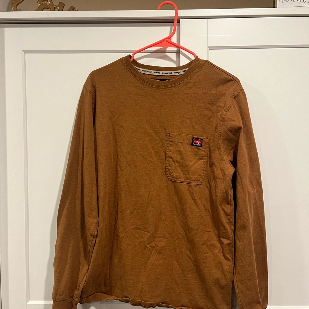 Brown Long Sleeve Men's Shirt